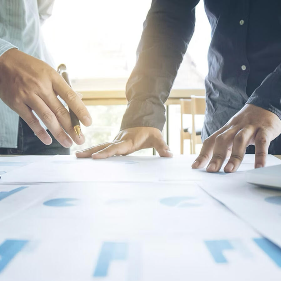 Market Research A marketing research report being created